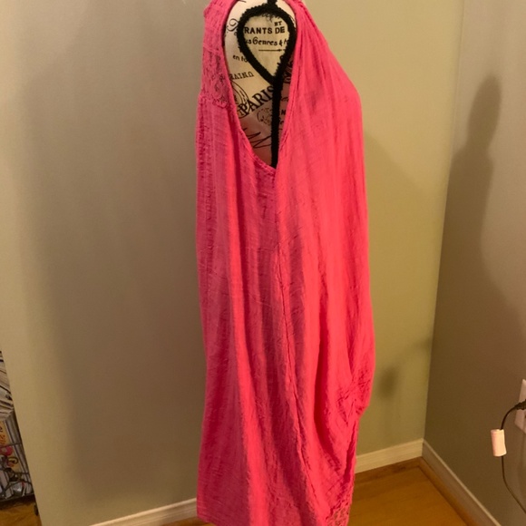 New Ladies Pretty Pink Summer Sleeveless Dress - Picture 6 of 7